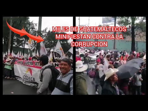 ! Urgente ¡ Miles De Guatemaltecos llenan las calles en protesta por la gran corrupcion de Guatemala