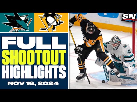 San Jose Sharks at Pittsburgh Penguins | FULL Shootout Highlights - November 16, 2024