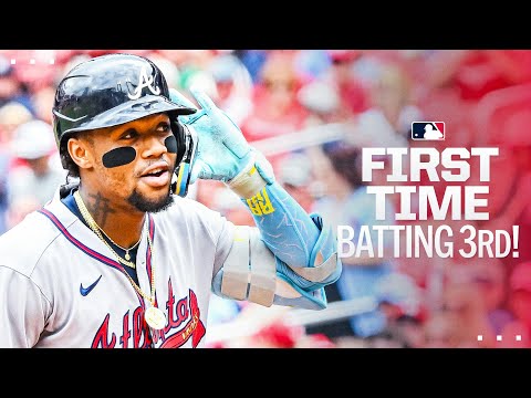 Ronald Acuña Jr. hits his FIRST HOMER hitting 3rd in the Braves order!