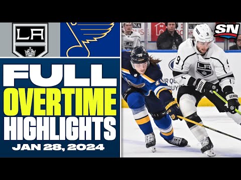 Los Angeles Kings at St. Louis Blues | FULL Overtime Highlights - January 28, 2024