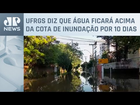 Nível de água do Rio Guaíba continua alto em Porto Alegre (RS)