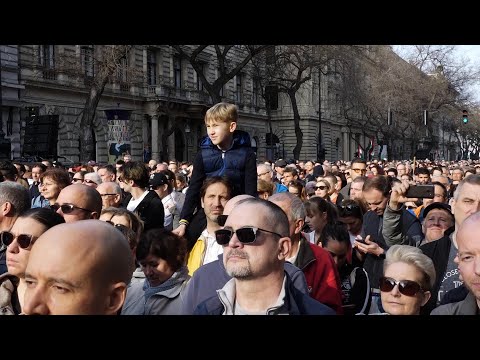 Anti-government demo held in Budapest on Hungarian national holiday