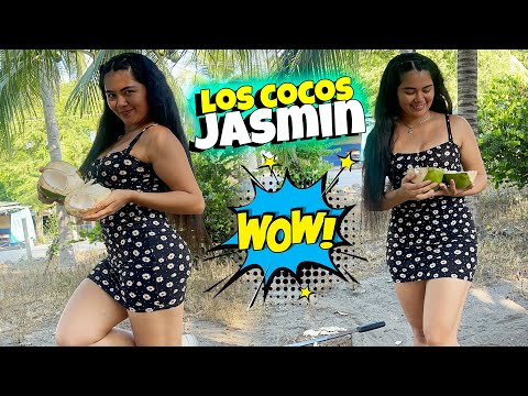 JASMIN ARAGÓN Le Gusta Mucho Tomar Agua de Coco Natural - Pero que Hermosa Esta Chica
