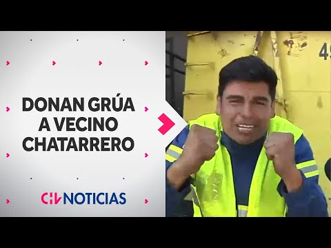 Joven chatarrero que se hizo viral en medio de incendios celebró donación de grúa - CHV Noticias