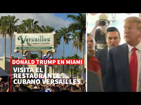 ÚLTIMA HORA: Donald Trump visita el restaurante cubano Versailles tras salir de la corte en Miami