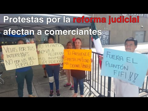 Comerciantes alrededor de San Lázaro exigen se retire plantón contra reforma judicial