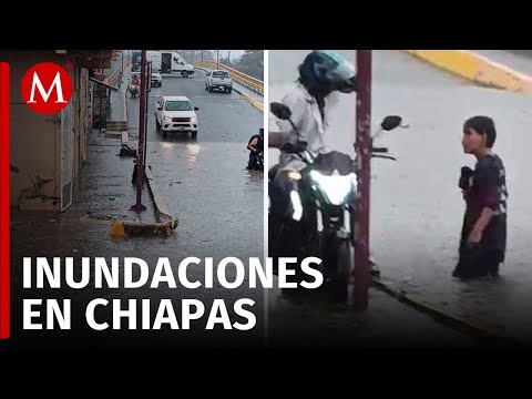 Lluvias afectan al menos 20 viviendas y 30 autos en Tapachula, Chiapas