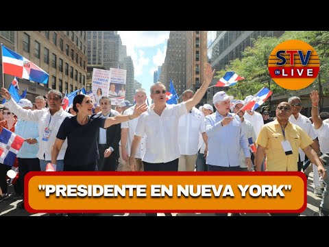 PRESENTAMOS AL PRESIDENTE LUIS ABINADER DURANTE EL EVENTO EN LA PARADA DOMINICANA EN NUEVA YORK