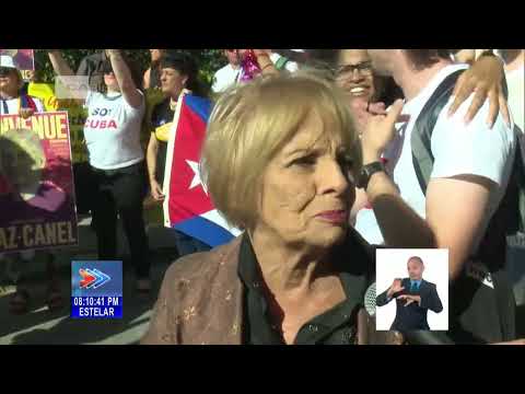 Bélgica: Delegación de Cuba asistió a movilización de calle para exigir el cese del bloqueo