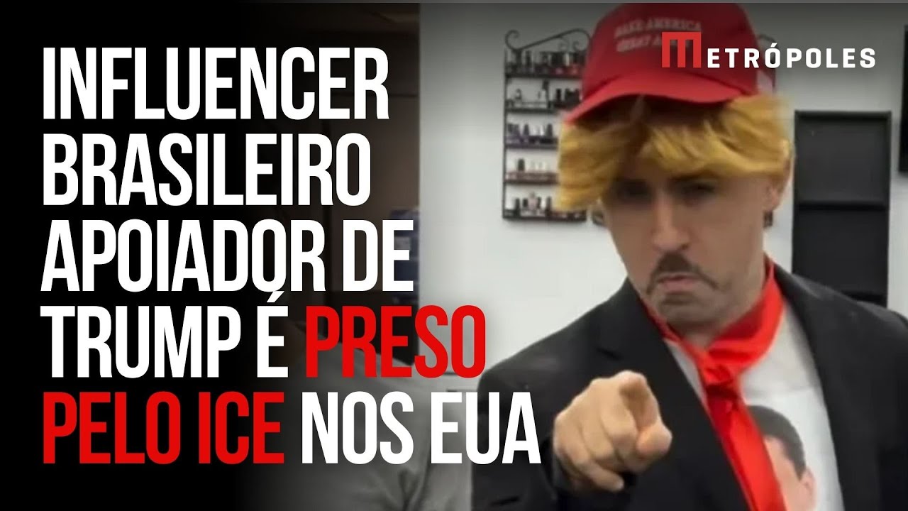 Influenciador brasileiro que defende Trump é preso pelo ICE nos EUA