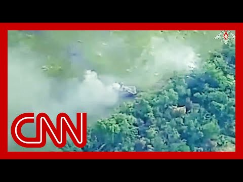See Russia's aerial footage allegedly showing their forces targeting Ukrainian formations
