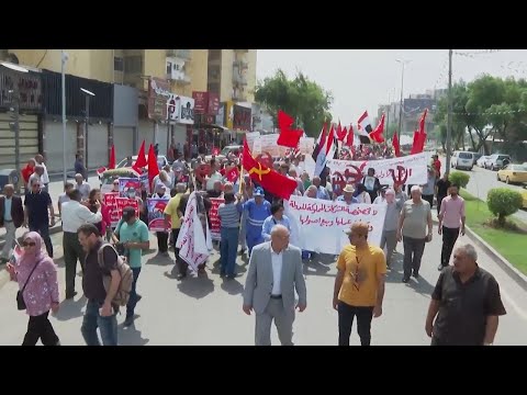 Workers in Iraq rally on International Workers' Day to demand better rights
