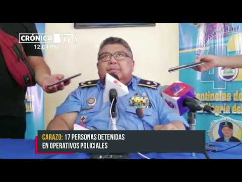Sacan de circulación a 17 presuntos delincuentes de Carazo - Nicaragua