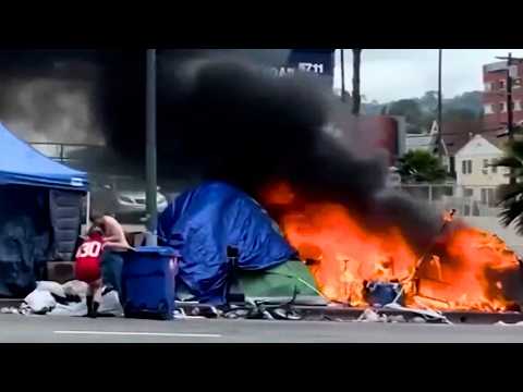 The Homeless Can't Stop Starting Fires in Los Angeles...