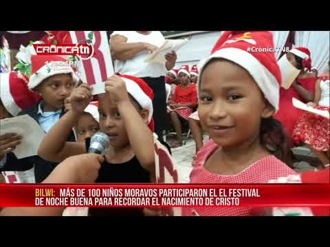 Festival de Nochebuena iluminado con cantos de niños en Bilwi – Nicaragua