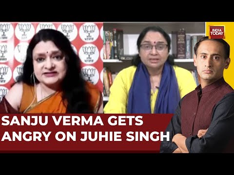 Shut Up!: BJP Spokesperson Sanju Verma Lashes Out At SP's Juhie Singh | News Track Fiery Debate