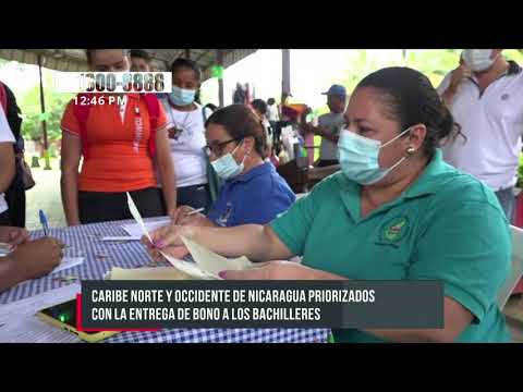 Caribe Norte de Nicaragua entrega bonos a bachilleres 2021