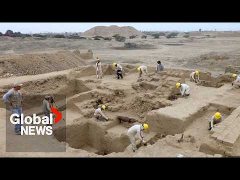 ペルーで手つかずの古代埋葬遺跡を発見