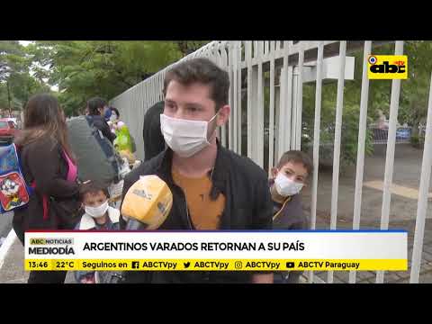 Argentinos varados retornan a su país