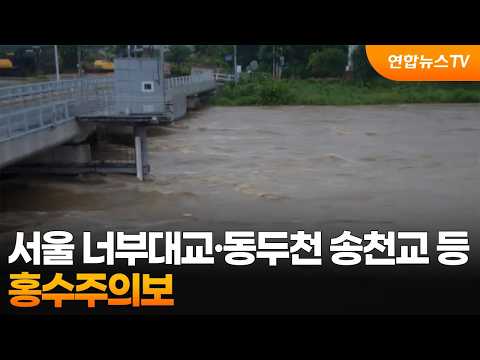 서울 너부대교·동두천 송천교 등 홍수주의보 / 연합뉴스TV (YonhapnewsTV)