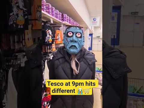 Just wanted milk… got trauma instead 💀#Tesco #UKhumour #funnyshorts #halloweenuk #POV #relatable
