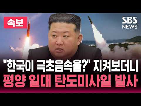[🔴속보] 북한, 평양서 <strong>탄도미사일</strong> 여러 발 발사 "<strong>한국</strong> 극초음속 성공에 무력시위 가능성"..청와대 긴급회의 "안보리 결의 위반" / SBS 실시간 라이브