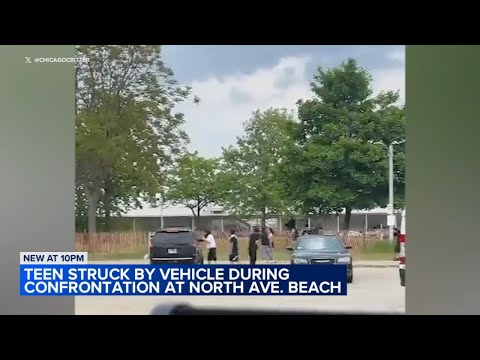 Woman hit by SUV at Chicago beach after group punches vehicle | VIDEO
