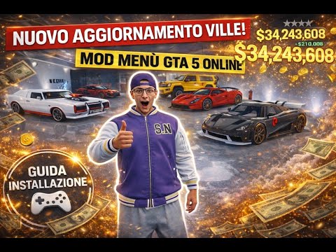COME INSTALLARE MOD MENU SU GTA 5 ONLINE PC NUOVO AGGIORNAMENTO VILLE (MONEY METHOD)!