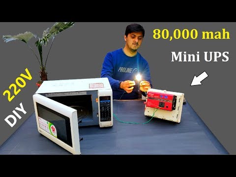 Make 220v Mini UPS 80,000 mah DIY - Run Anything upto 3000 Watts ?