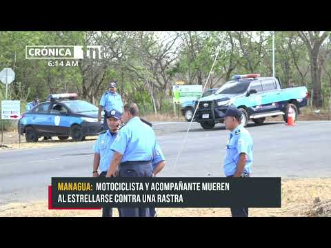 Motociclista y acompañante, mueren en accidente de tránsito en Tipitapa - Nicaragua