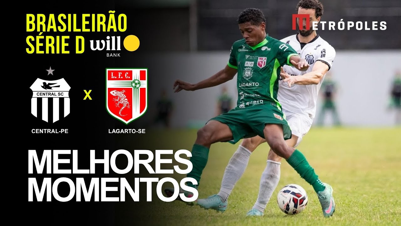 Confira os melhores momentos de CENTRAL PE 1 X 0 LAGARTO SE pelo Brasileirão Série D Will Bank
