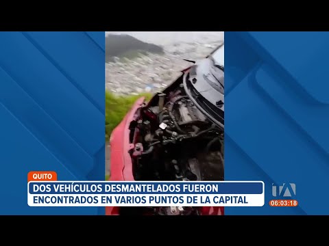 2 vehículos desmantelados fueron recuperados en el centro sur de Quito