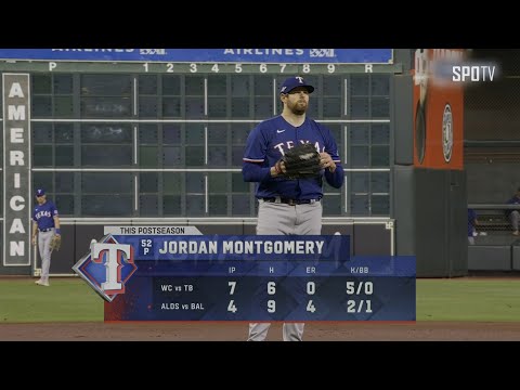 [MLB ALCS 1차전] 텍사스 vs 휴스턴 MVP 조던 몽고메리 (10.16)