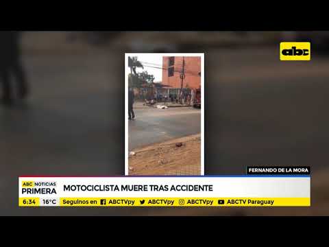 Motociclista muere tras accidente en Fernando de la Mora