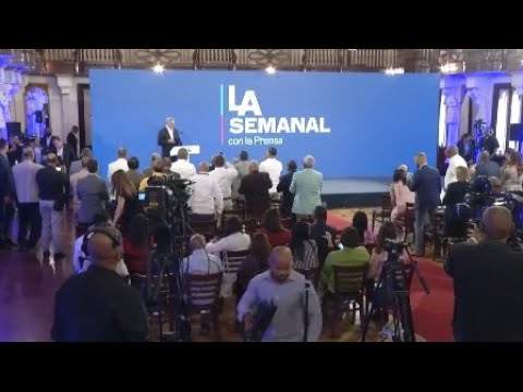 Está al aire por #HTVLive canal 52 Conferencia ''LA Semanal'' por parte del presidente Luis Abinader