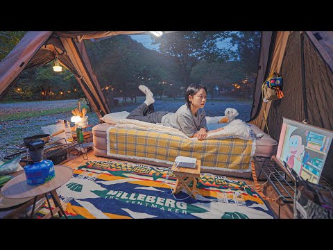 가을 솔캠 세팅은 이렇게! | 완벽한 가을 전용 텐트로 폭닥폭닥 하룻밤 보내기 | 가평 물골숲캠핑장