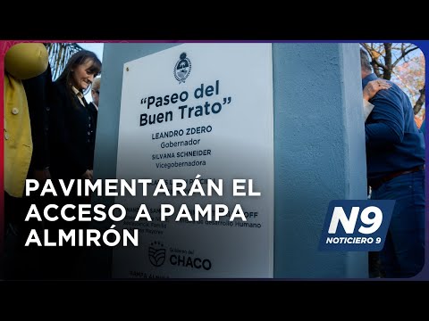 PAVIMENTARÁN EL ACCESO A PAMPA ALMIRÓN - NOTICIERO 9