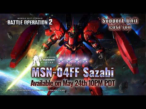 MOBILE SUIT GUNDAM BATTLE OPERATION 2 - MSN-04FF Sazabi Trailer