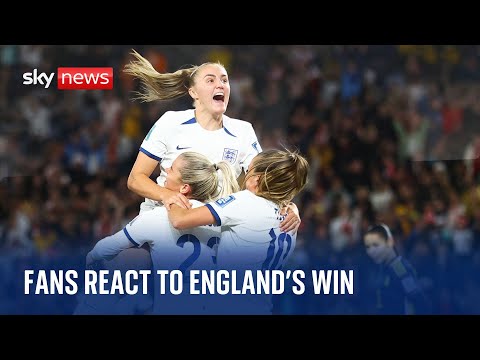Women's World Cup: Fans react to England's quarter-final win against Colombia