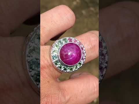 Ruby Sao hồng Lục Yên “Không Xử Lý” 17.5carats 🥰🥰🥰  #jewelry  #ruby  #gem  #gemstone  #DaQuy