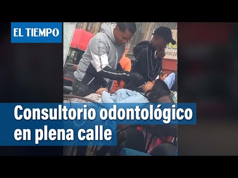 Consultorio odontológico en plena calle del centro de Bogotá | El Tiempo