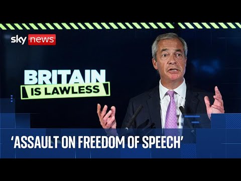 Nigel Farage announcing former detective as Reform UK crime and police adviser