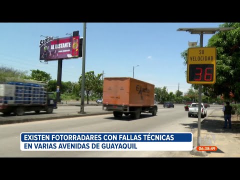 Ciudadanos alertan que fotorradares en varias avenidas de Guayaquil están dañados