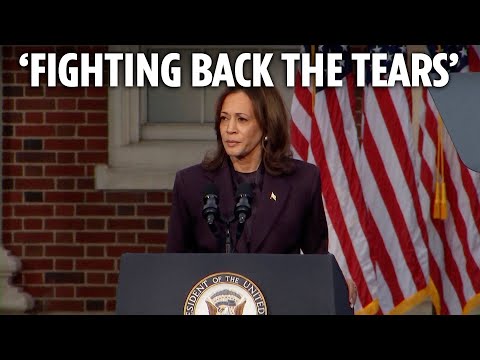 Kamala Harris' cracking voice gave her away despite 'brave face' - key sign she'll be back