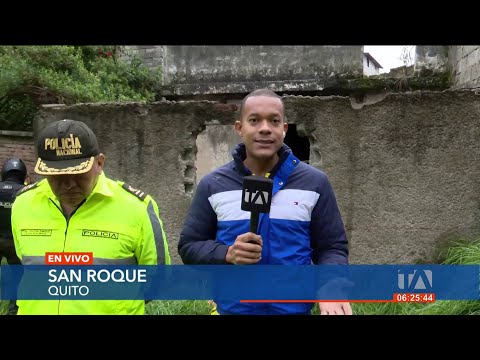 Policía realiza un operativo de seguridad en un predio abandonado en San Roque, centro de Quito