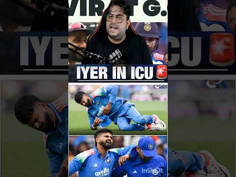 Shreyas IYER in ICU💔🥺... #shreyasiyer #indvsaus #cricketnews #iyer #cricket