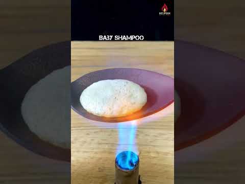 1000°C Hotspoon VS Baby Shampoo 😱 #satisfyingvideo #experiment #foryou #fypシ