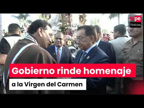 Presidente Balcázar participa en homenaje a la Virgen del Carmen en Palacio de Gobierno