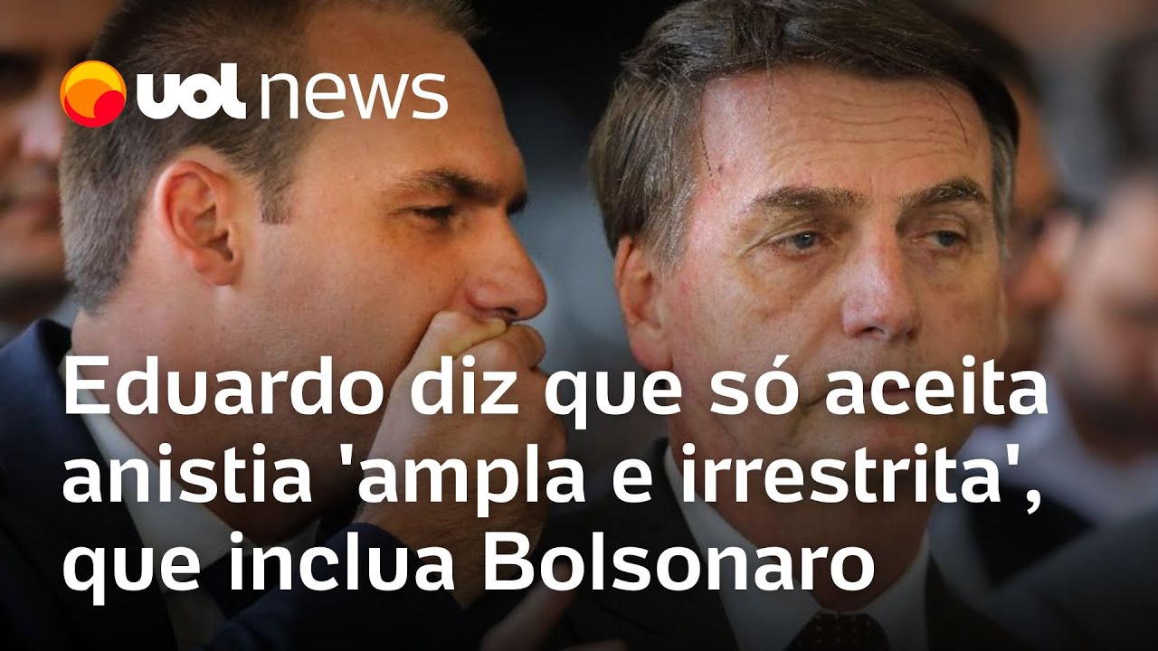 Eduardo Bolsonaro diz que qualquer anistia que não seja ‘ampla e irrestrita’ não será aceita