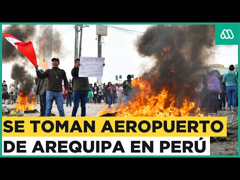 Caos en aeropuerto de Arequipa: Manifestantes se toman recinto y piden liberación de Pedro Castillo